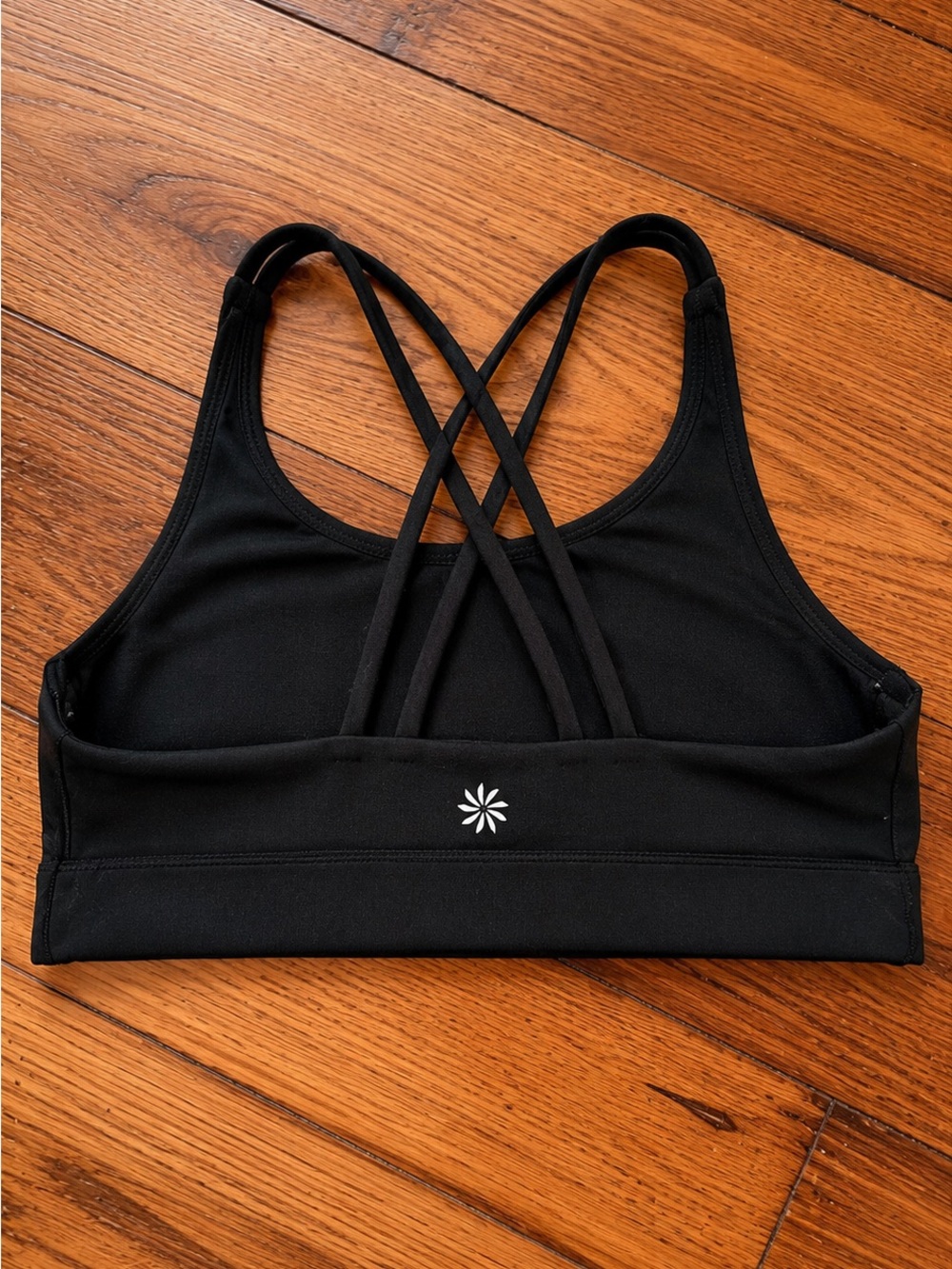 Athleta Girl Upbeat Strappy Sports Bra in Black Workout Athletic Girl's M 8/10 - Picture 5 of 6